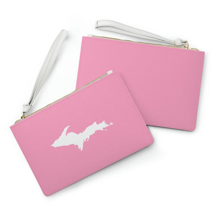 Michigan Upper Peninsula Clutch Bag ('67 Caddie Pink w/UP Outline)