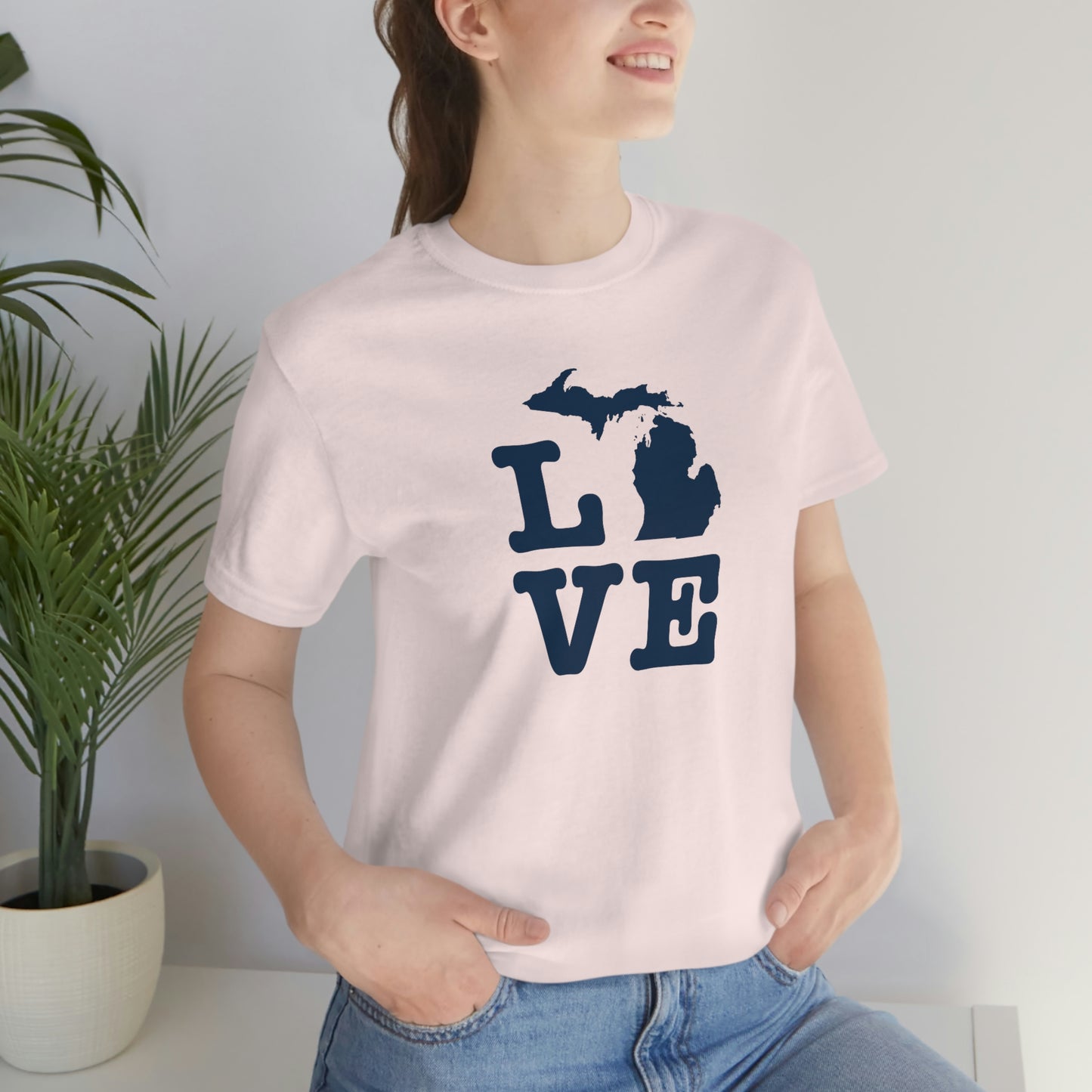 Michigan 'Love' T-Shirt (Typewriter Font) | Unisex Standard Fit