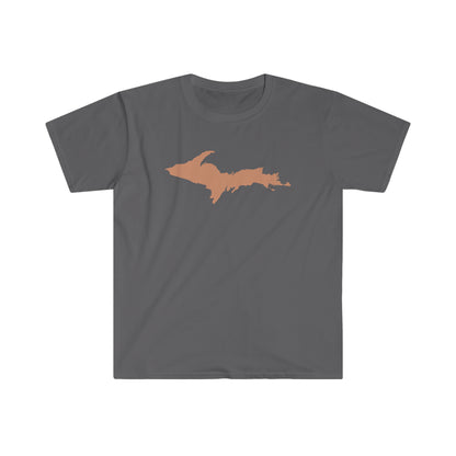 Michigan Upper Peninsula T-Shirt (w/ Copper UP Outline) | Unisex Budget