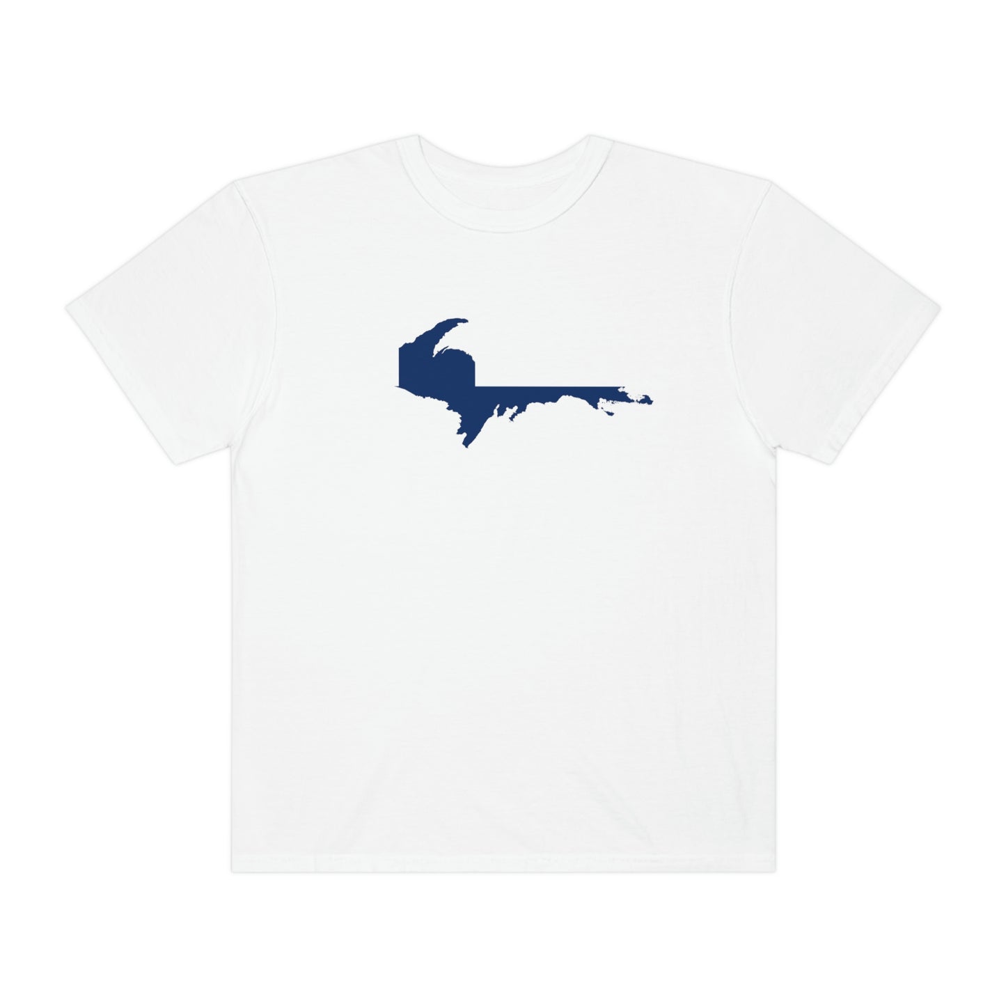 Michigan Upper Peninsula T-Shirt (w/ UP Finland Flag Outline) | Unisex Garment-Dyed