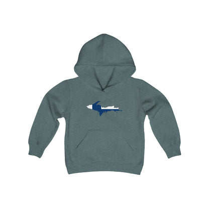 Michigan Upper Peninsula Hoodie (w/ UP Finland Flag Outline)| Unisex Youth