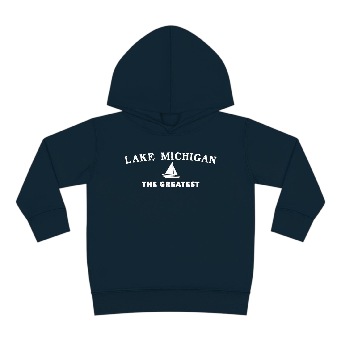 'Lake Michigan The Greatest' Hoodie (w/USA Flag Outline) | Unisex Toddler