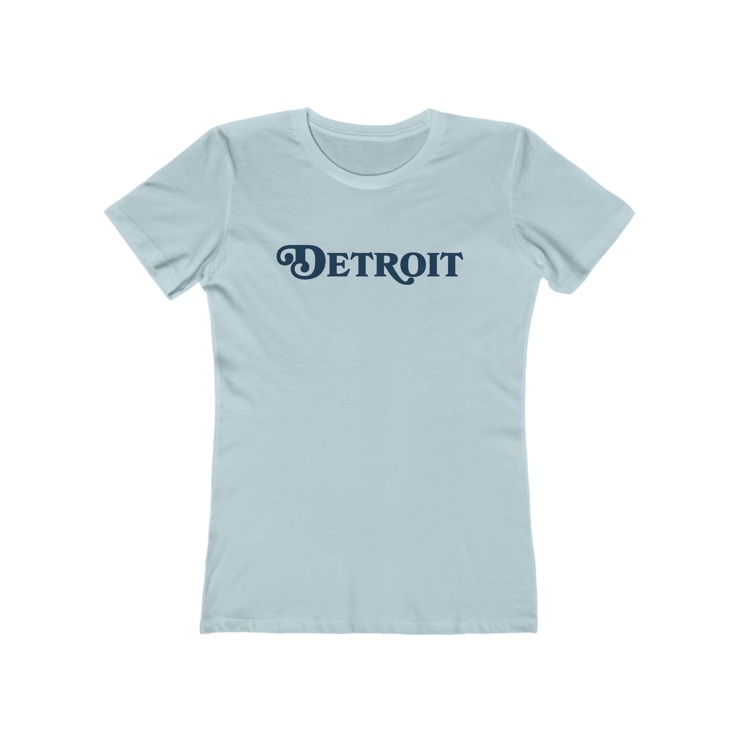 'Detroit' T-Shirt (Sloped Roman Font) | Women's Boyfriend Cut