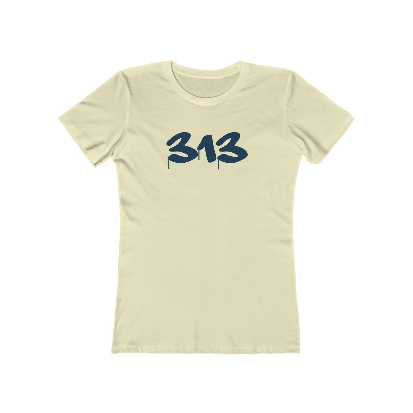 Detroit '313' T-Shirt (Tag Font) | Women's Boyfriend Cut