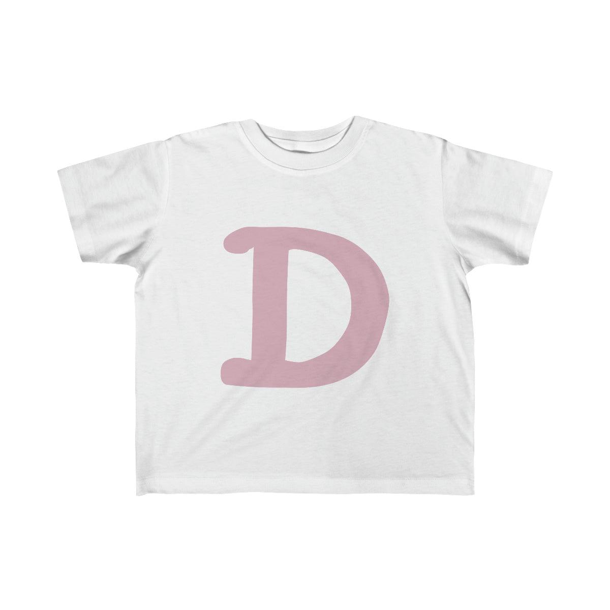 'Old French D' T-Shirt  (Pink Full Body Outline) | Toddler Short Sleeve - Circumspice Michigan