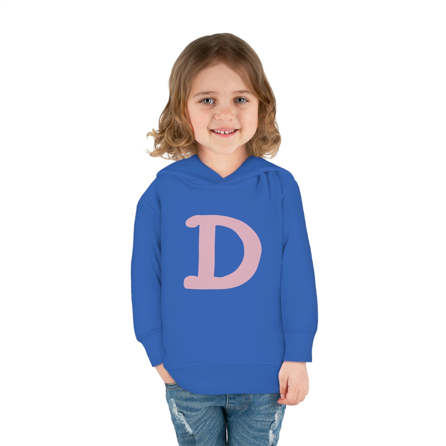 Detroit 'Old French D' Hoodie (Pink Full Body Outline) | Unisex Toddler