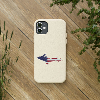 Michigan Upper Peninsula Biodegradable Phone Cases (w/ UP USA Flag Outline) | Apple iPhone