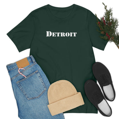 'Detroit' T-Shirt (Army Stencil Font) | Unisex Standard Fit