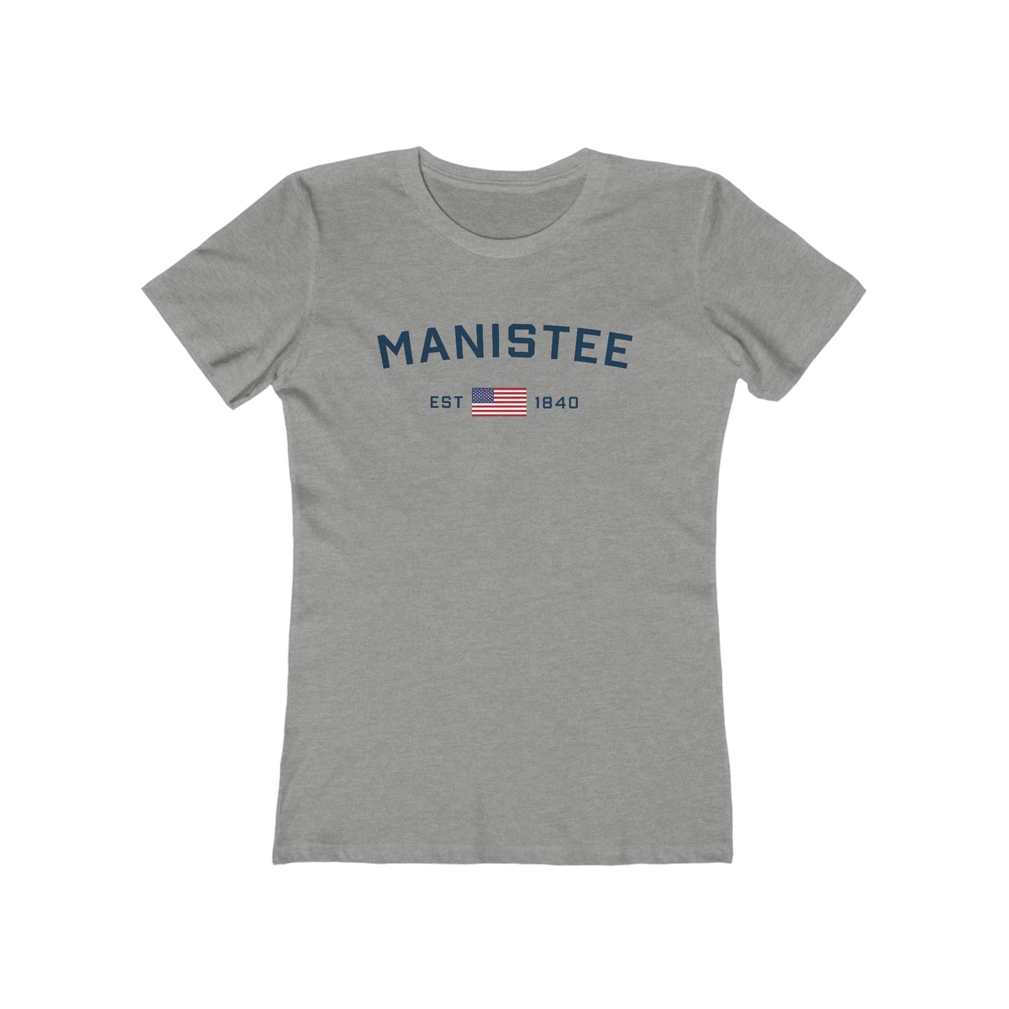 'Manistee EST 1840' (w/USA Flag Outline) | Women's Boyfriend Cut