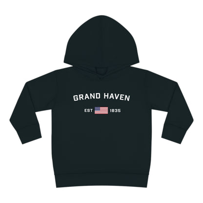 'Grand Haven' Hoodie (w/USA Flag Outline) | Unisex Toddler