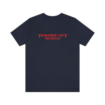 'Traverse City Michigan' ' T-Shirt (1980s Drama Parody) | Unisex Standard Fit