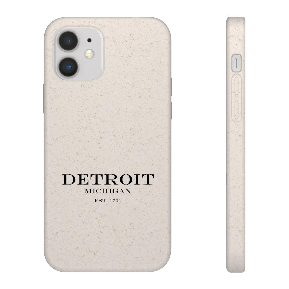 'Detroit Est. 1701' Phone Cases (Black Color) | Android & iPhone - Circumspice Michigan