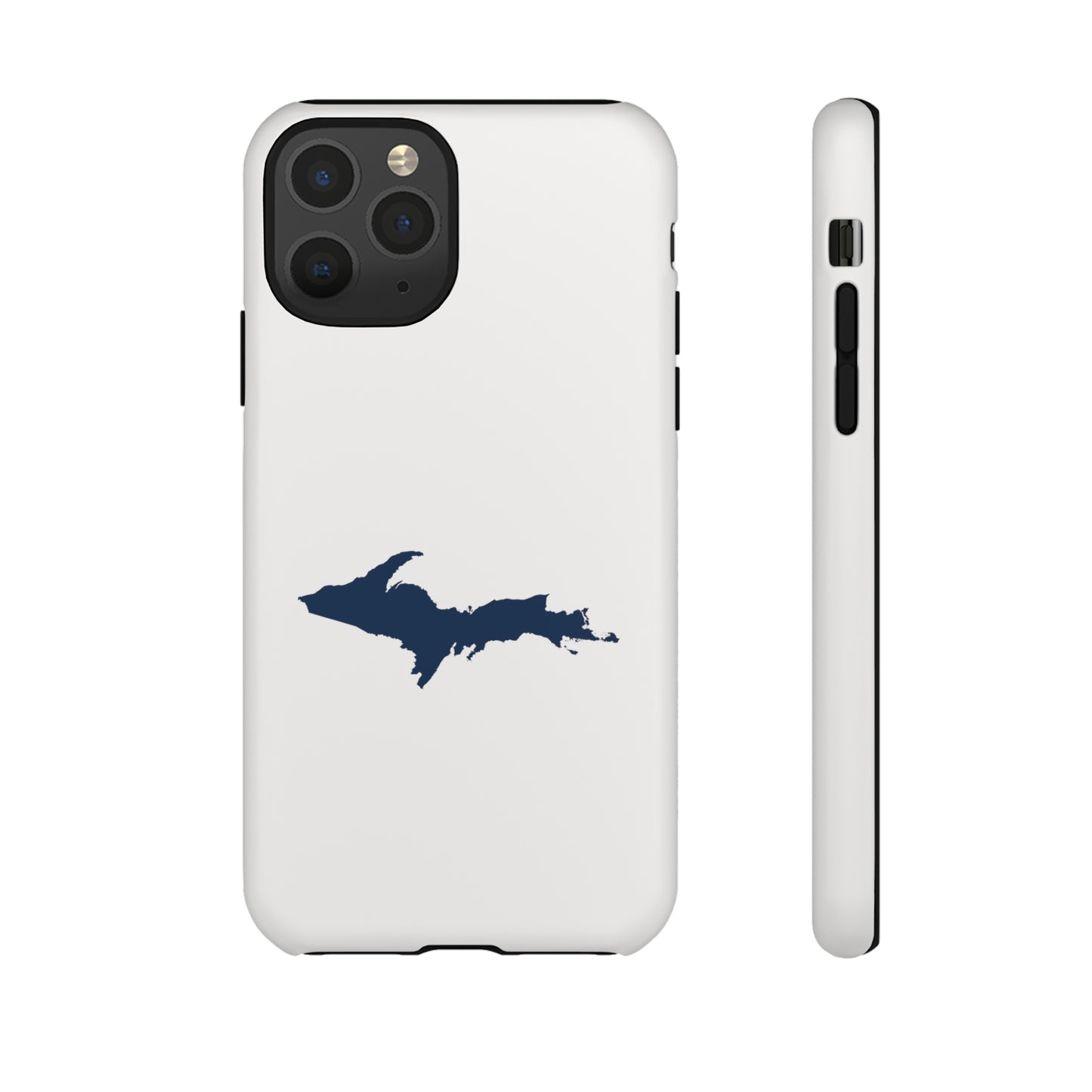 Michigan Upper Peninsula Tough Phone Case (Birch Bark White w/ UP Outline) | Apple iPhone