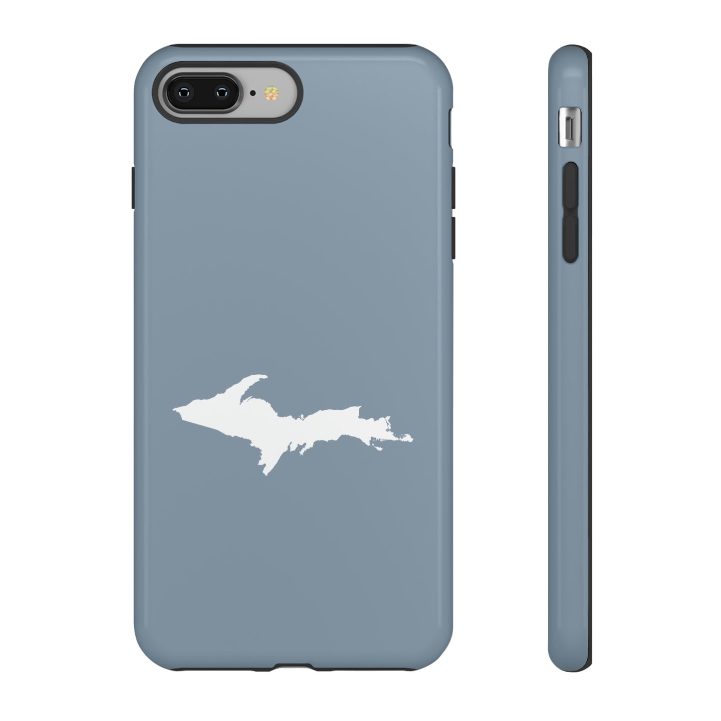 Michigan Upper Peninsula Tough Phone Case (B24 Liberator Grey w/ UP Outline) | Apple iPhone