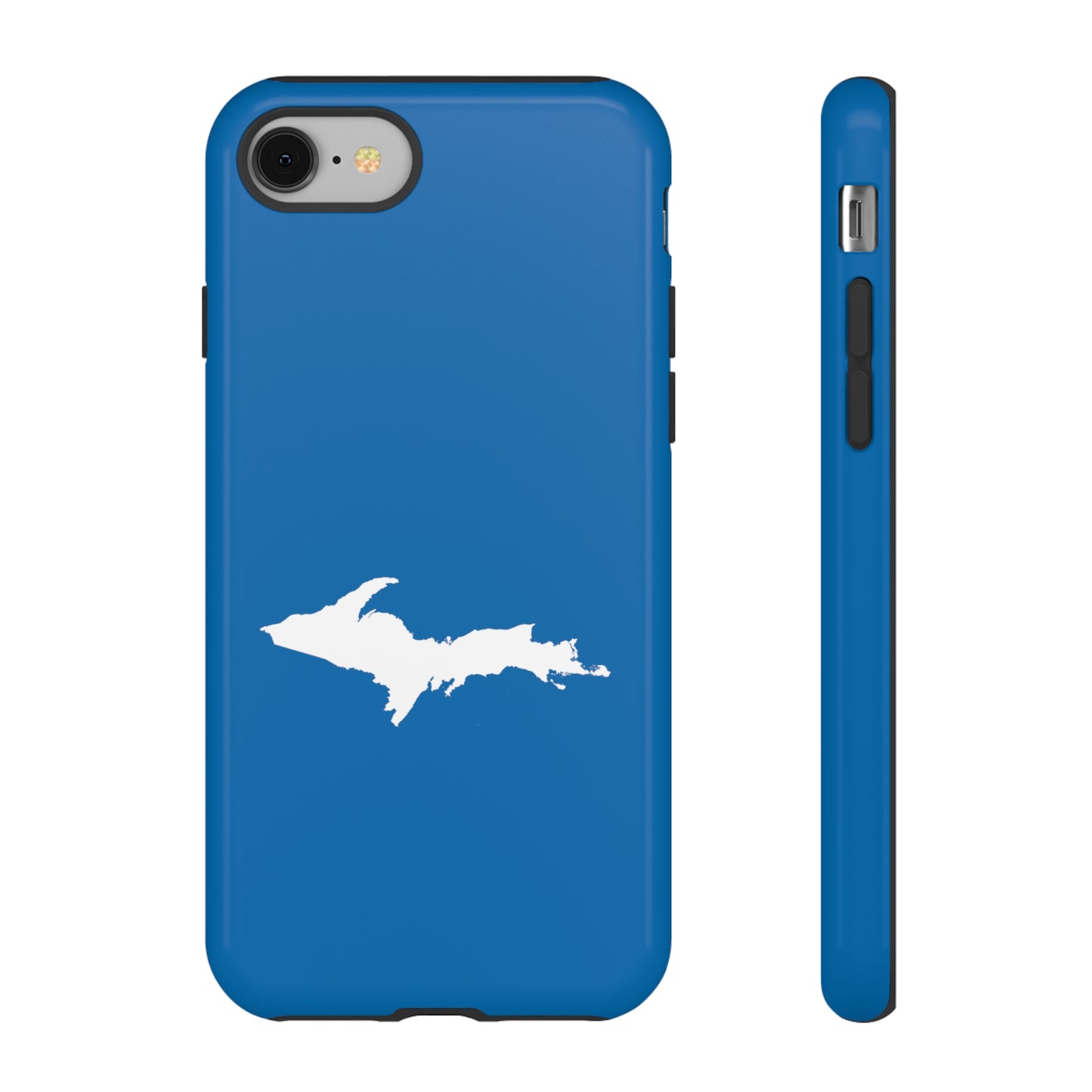 Michigan Upper Peninsula Tough Phone Case (Azure w/ UP Outline) | Apple iPhone