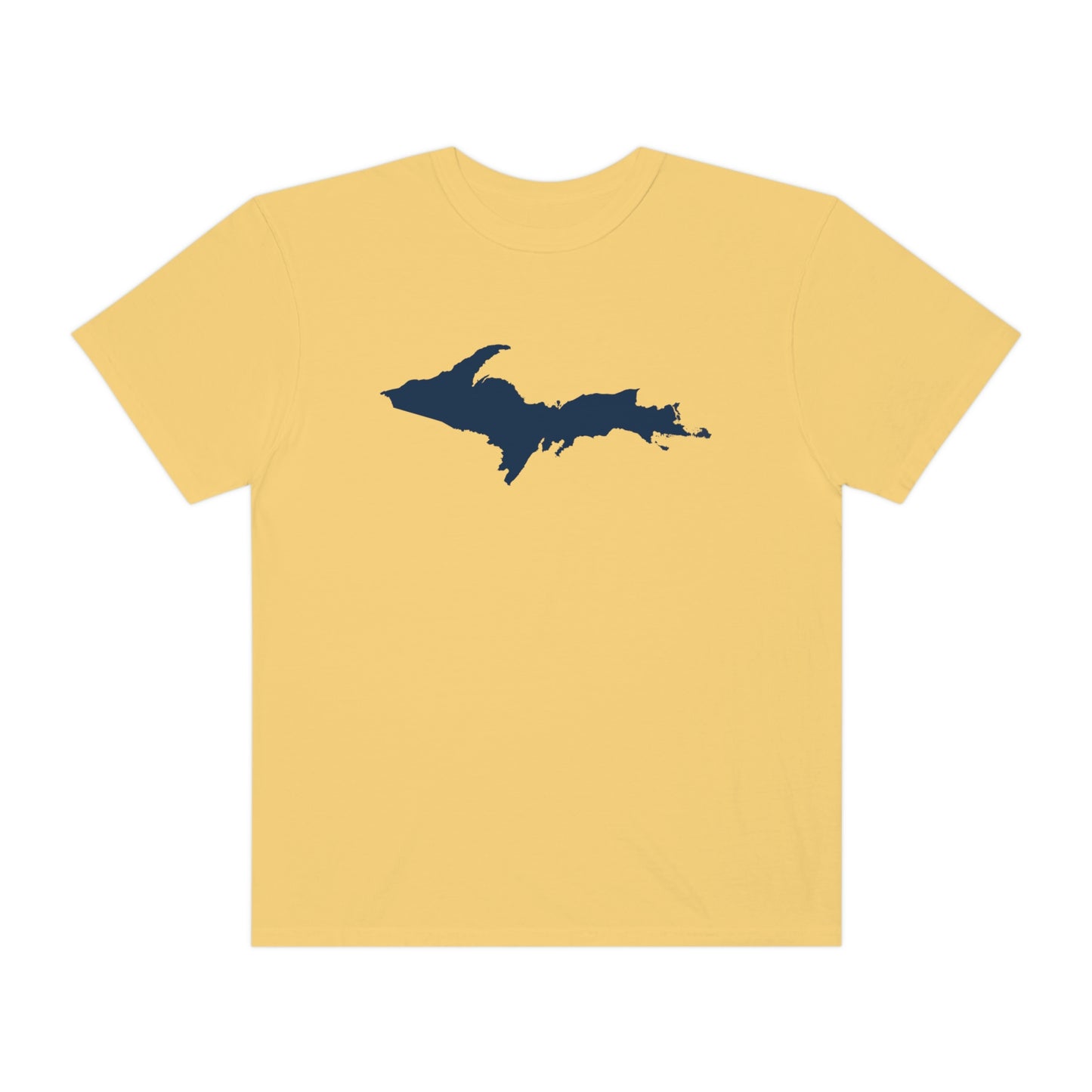 Michigan Upper Peninsula T-Shirt (w/ Navy UP Outline) | Unisex Garment-Dyed