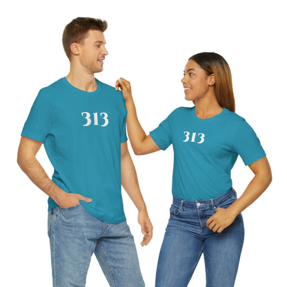 Detroit '313' T-Shirt (Roman Serif Font) | Unisex Standard Fit