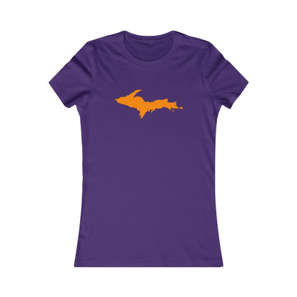 Michigan Upper Peninsula T-Shirt (w/ Orange UP Outline) | Women's Slim Fit