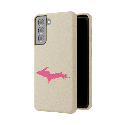 Michigan Upper Peninsula Biodegradable Phone Cases (w/ Pink UP Outline) | Samsung Android