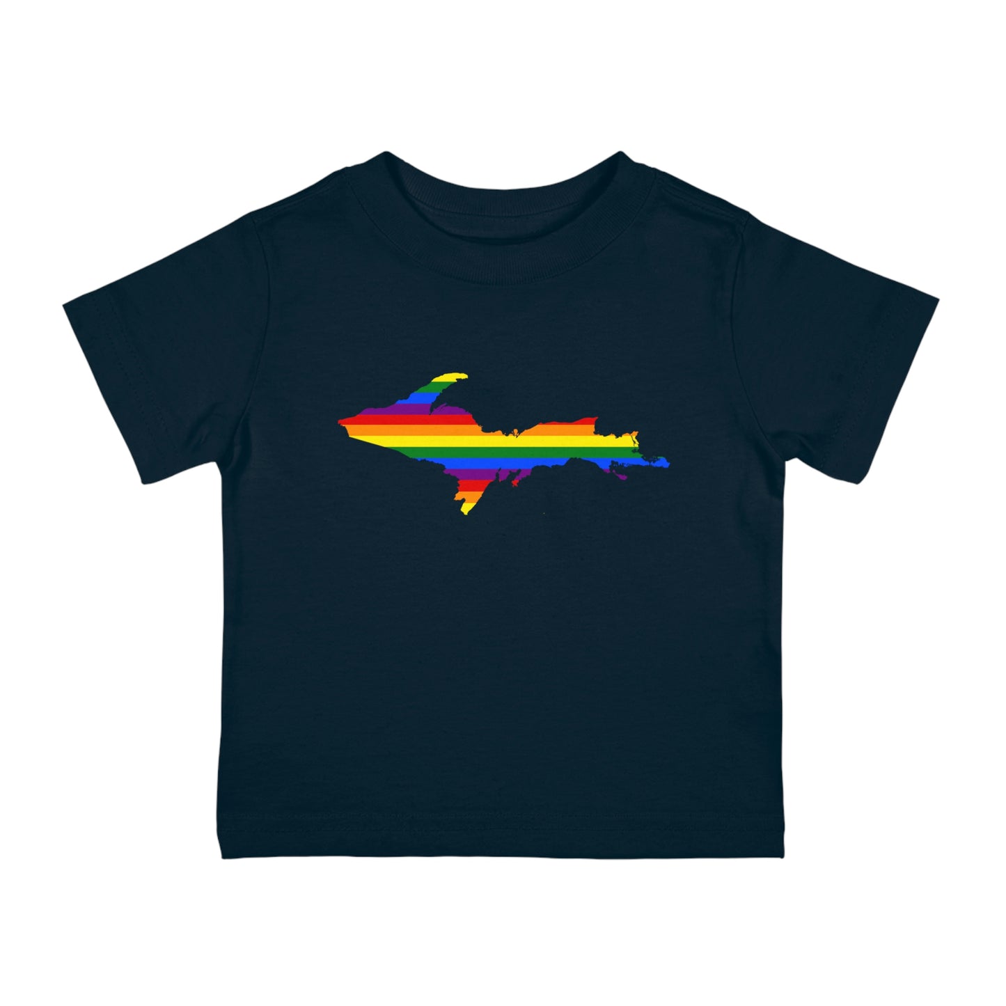 Michigan Upper Peninsula Infant T-Shirt (w/ UP Pride Flag Outline) | Short Sleeve