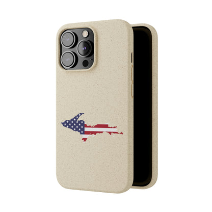 Michigan Upper Peninsula Biodegradable Phone Cases (w/ UP USA Flag Outline) | Apple iPhone