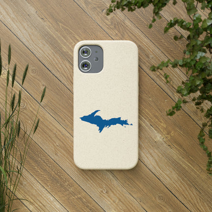 Michigan Upper Peninsula Biodegradable Phone Cases (w/ Azure UP Outline) | Apple iPhone