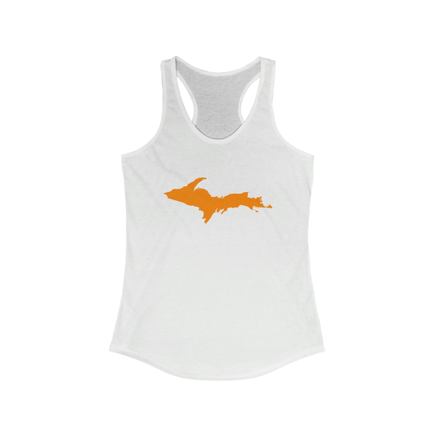 Michigan Upper Peninsula Tank Top (w/ Orange UP Outline) | Women's Racerback