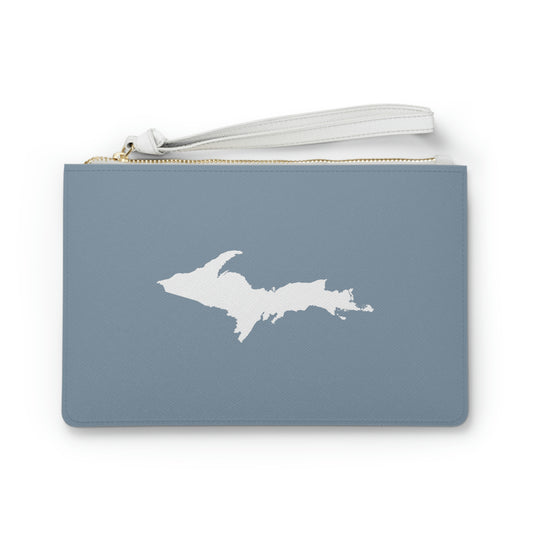 Michigan Upper Peninsula Clutch Bag (B-24 Liberator Grey w/UP Outline)