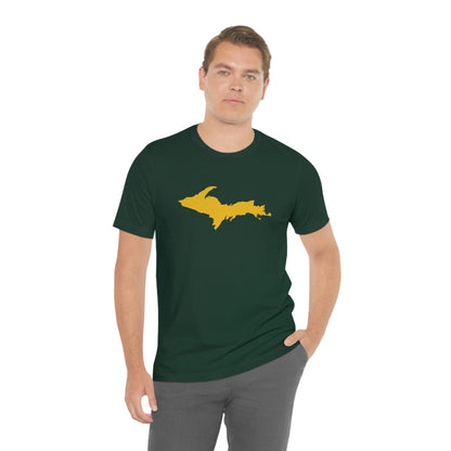 Michigan Upper Peninsula T-Shirt (w/ Gold UP Outline) | Unisex Standard Fit