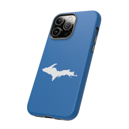 Michigan Upper Peninsula Tough Phone Case (Azure w/ UP Outline) | Apple iPhone