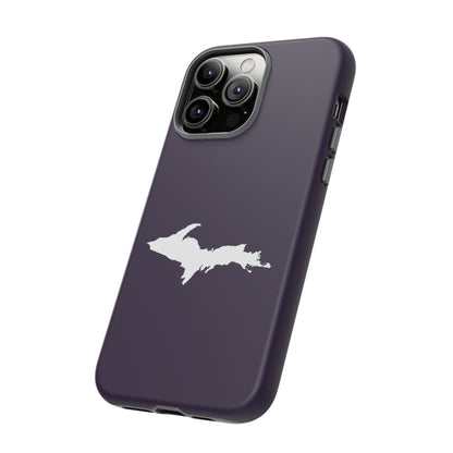 Michigan Upper Peninsula Tough Phone Case (Blackcurrant w/ UP Outline) | Apple iPhone