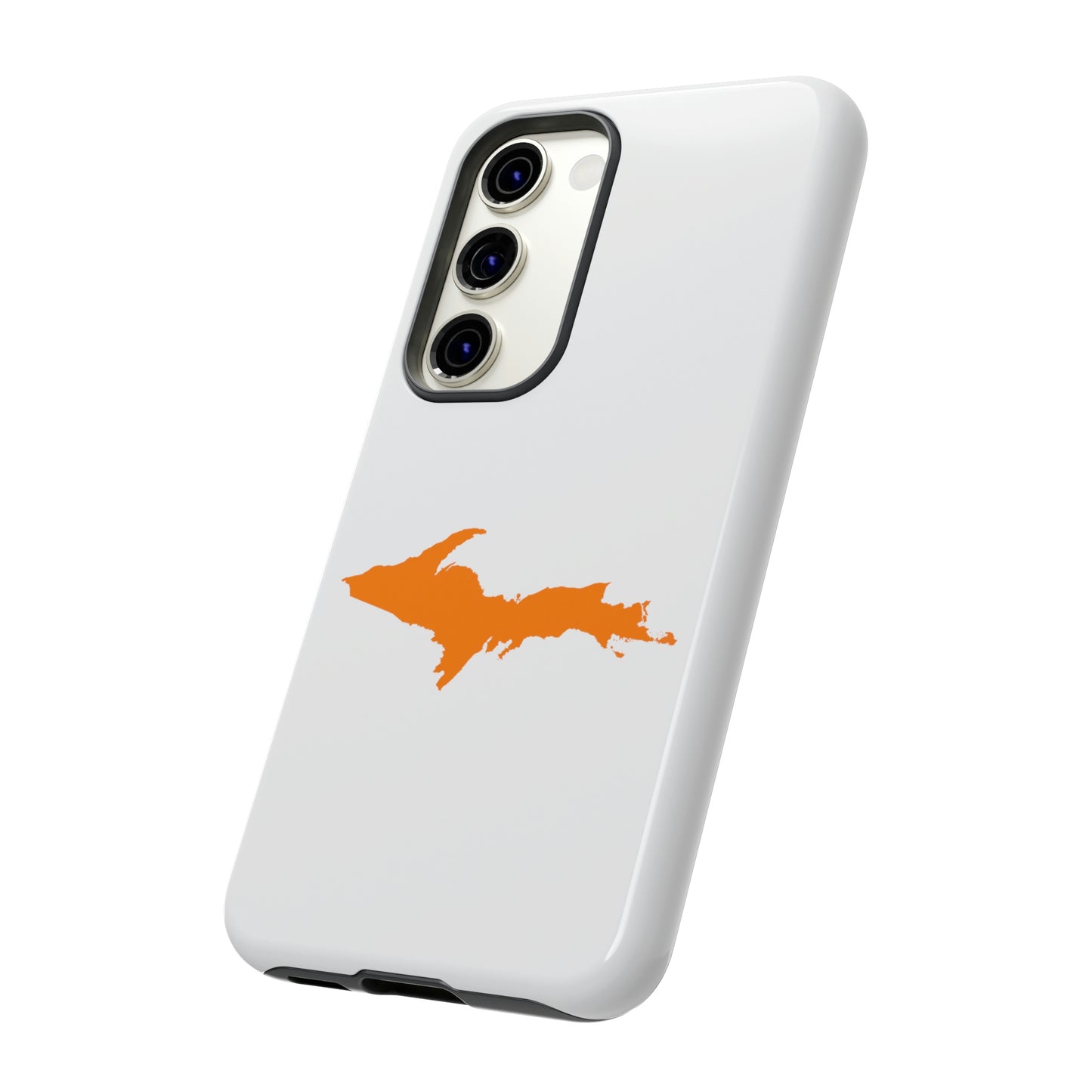 Michigan Upper Peninsula Tough Phone Case (w/ Orange UP Outline) | Samsung & Pixel Android