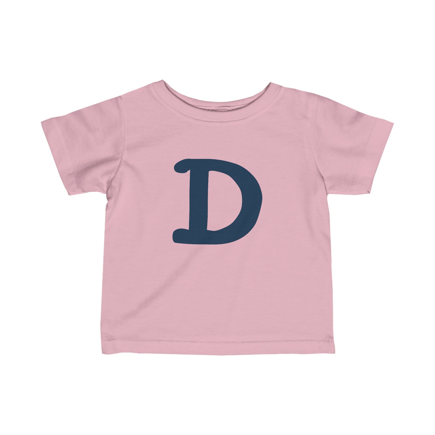 Detroit 'Old French D' T-Shirt (White/Navy Full Body Outline) |  Infant Short Sleeve