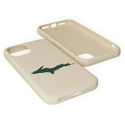 Michigan Upper Peninsula Biodegradable Phone Cases (w/ Green UP Outline) | Apple iPhone