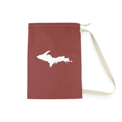 Michigan Upper Peninsula Laundry Bag (Ore Dock Red w/ UP Outline)