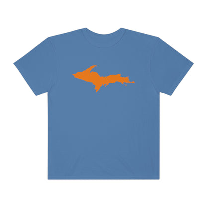 Michigan Upper Peninsula T-Shirt (w/ Orange UP Outline) | Unisex Garment-Dyed