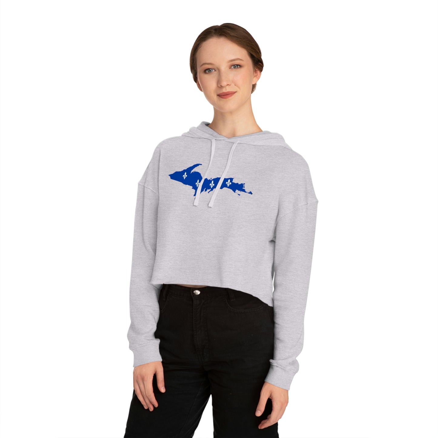 Michigan Upper Peninsula Hoodie (w/ UP Quebec Flag Outline) | Lightweight Cropped