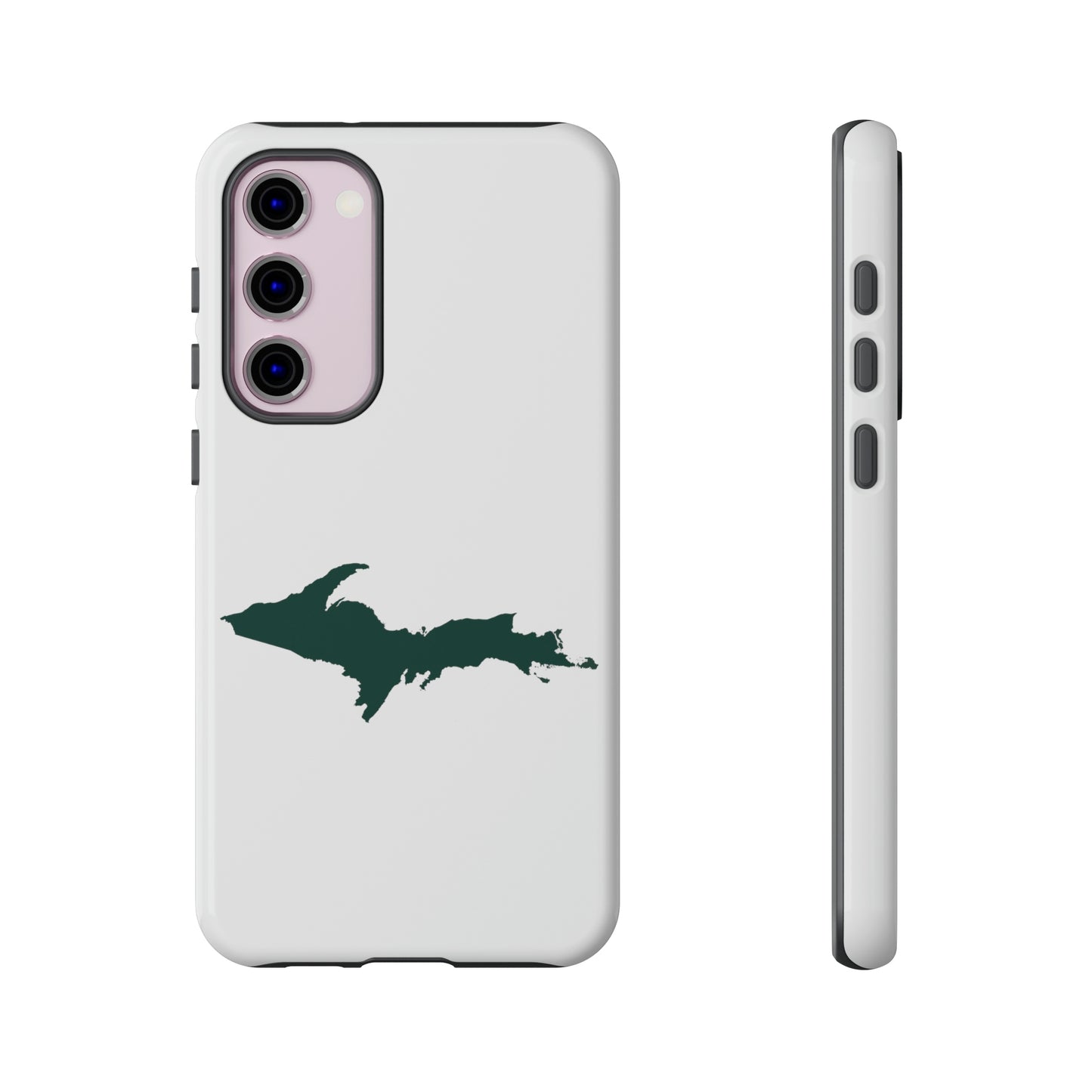 Michigan Upper Peninsula Tough Phone Case (w/ Green UP Outline) | Samsung & Pixel Android