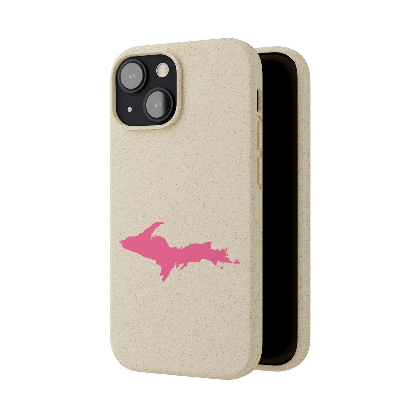 Michigan Upper Peninsula Biodegradable Phone Cases (w/ Pink UP Outline) | Apple iPhone