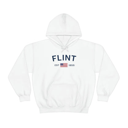 'Flint EST 1855' Hoodie (w/USA Flag Outline) | Unisex Standard