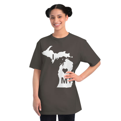 'I ♡ Michigan' T-Shirt (Full Body Outline) | Organic Unisex