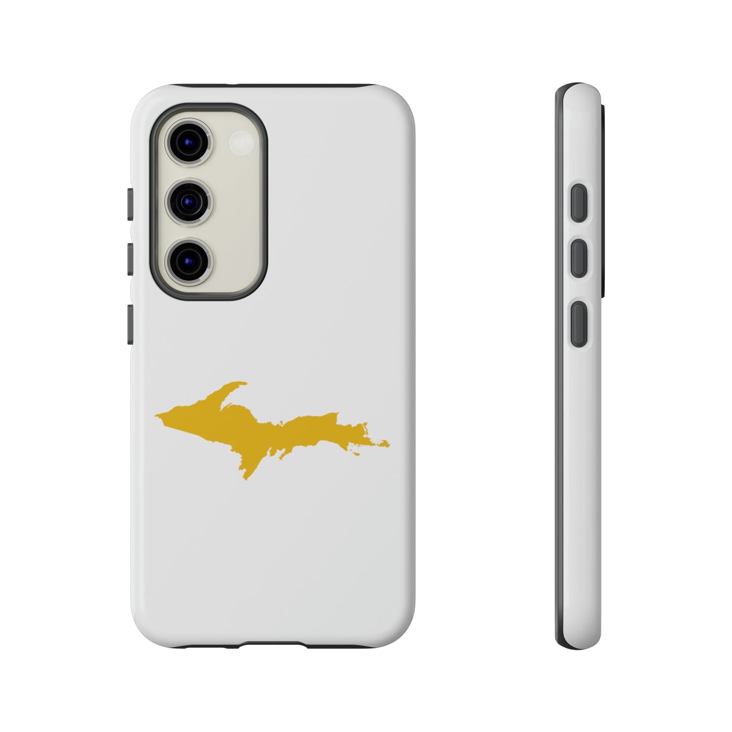 Michigan Upper Peninsula Tough Phone Case (w/ Gold UP Outline) | Samsung & Pixel Android