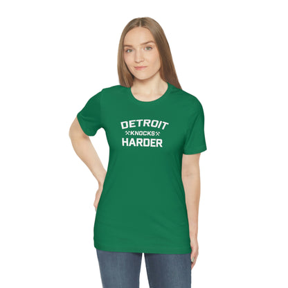 'Detroit Knocks Harder' T-Shirt | Unisex Standard Fit