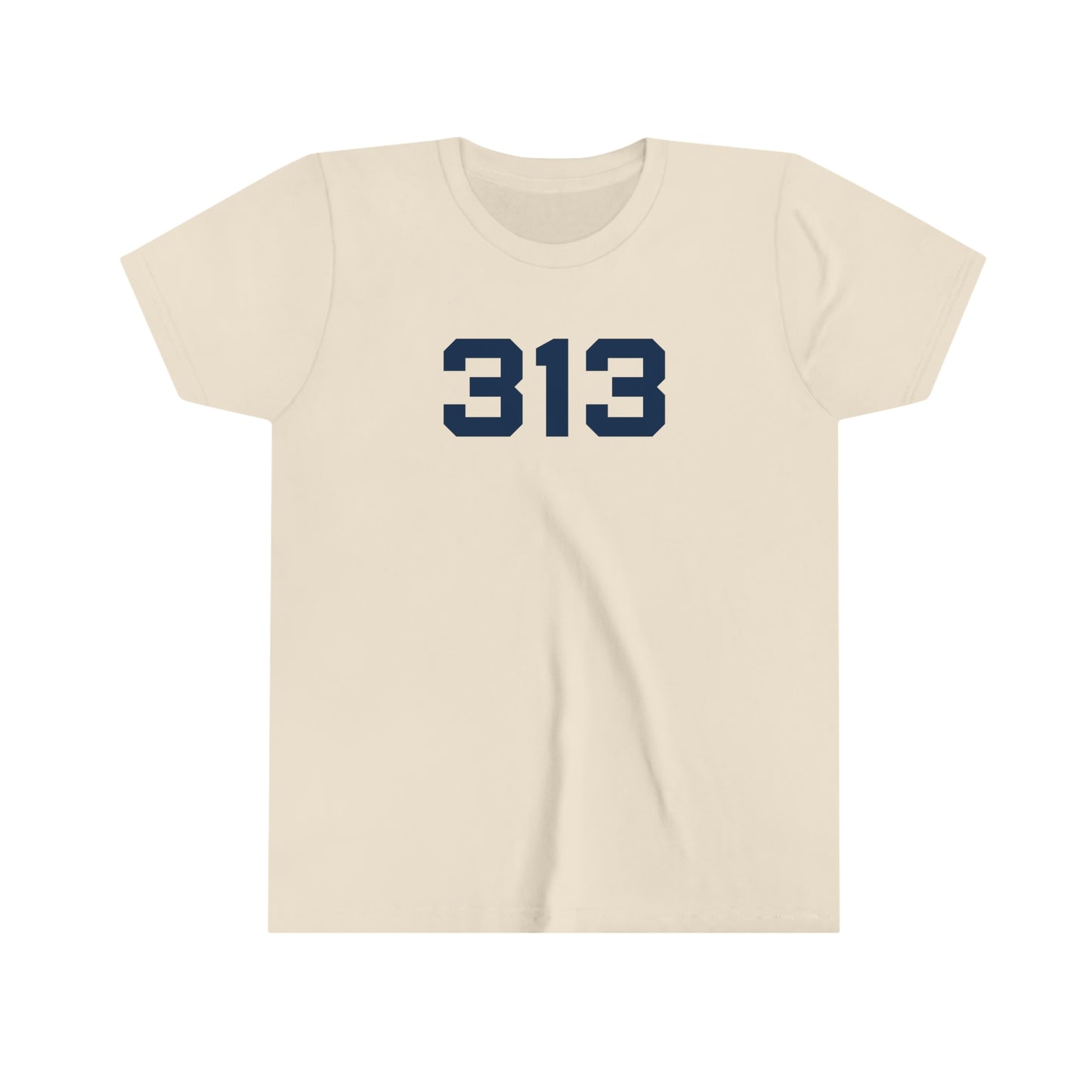 Detroit '313' T-Shirt (Athletic Font) | Youth Short Sleeve