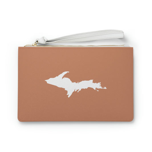 Michigan Upper Peninsula Clutch Bag (Copper Color w/UP Outline)