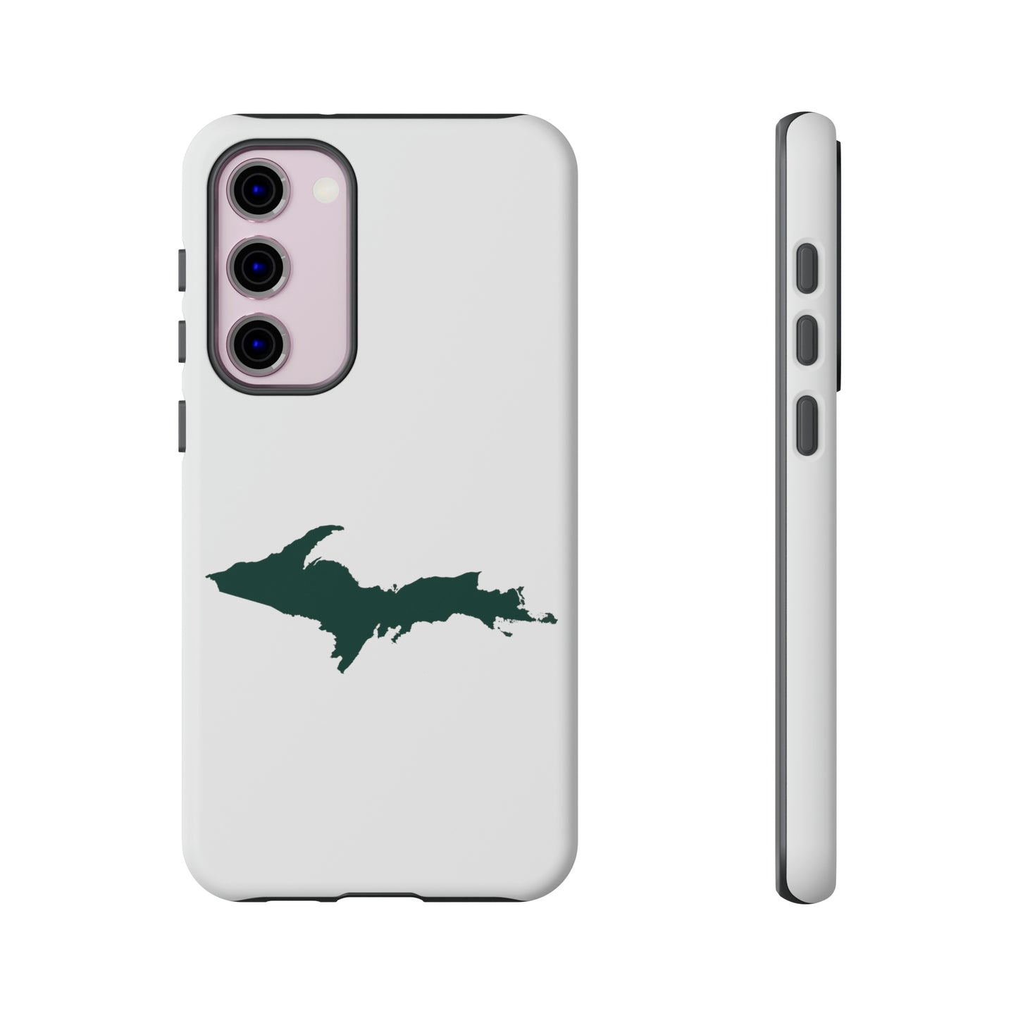 Michigan Upper Peninsula Tough Phone Case (w/ Green UP Outline) | Samsung & Pixel Android