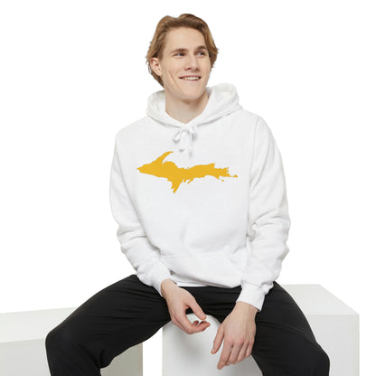 Michigan Upper Peninsula Hoodie (w/ Gold UP Outline) | Unisex Garment-Dyed