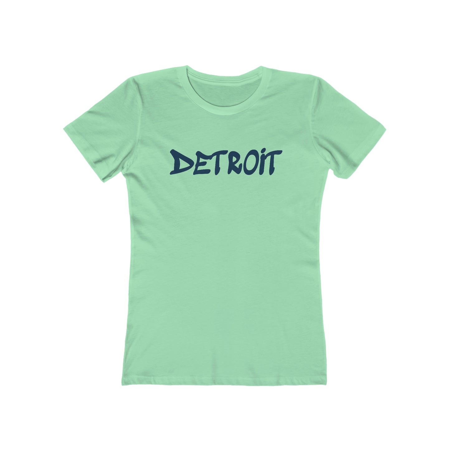 'Detroit' T-Shirt (1980s Hip Hop Font) | Women's Boyfriend Cut