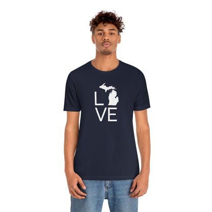 Michigan 'Love' T-Shirt (Thin Sans Font) | Unisex Standard Fit