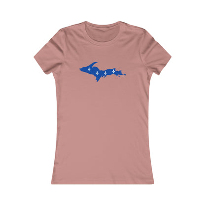 Michigan Upper Peninsula T-Shirt (w/ UP Quebec Flag Outline) | Women's Slim Fit